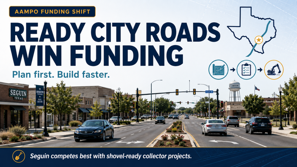 City roads funding announcement in Texas