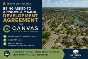 Seguin Council to Consider 1,323-Home Canvas Development