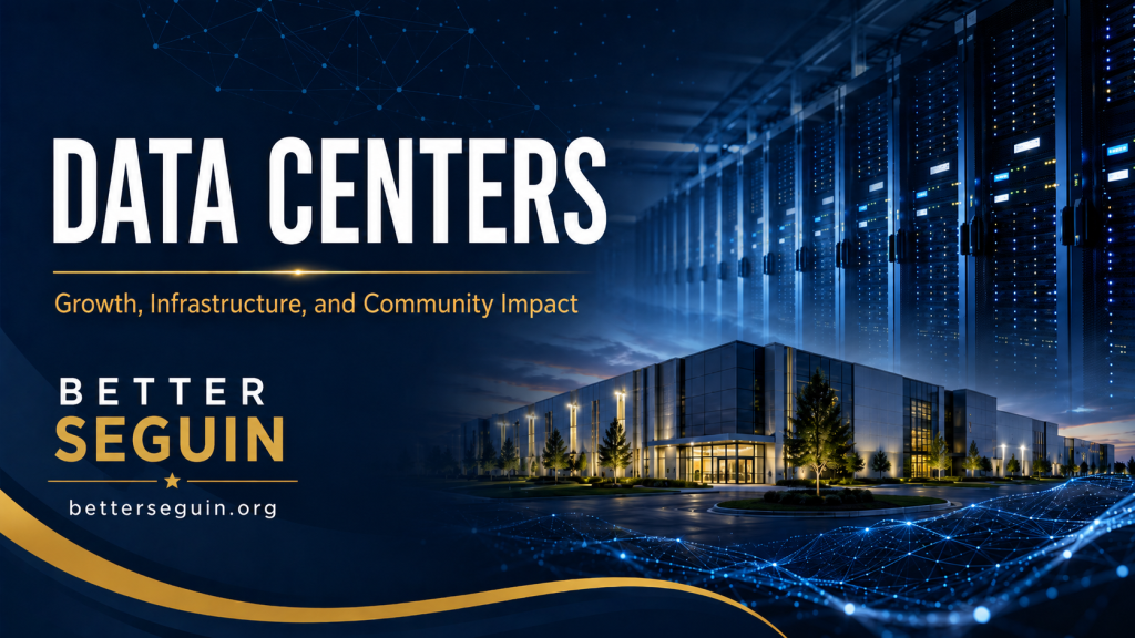 Citizens for a Better Seguin believes that any data center development proposed in or near Seguin must make sense for the long-term future of our community. Growth should be responsible, transparent, and carefully planned