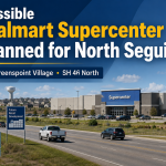 Conceptual illustration of a possible Walmart Supercenter at Greenspoint Village along SH 46 North in Seguin.