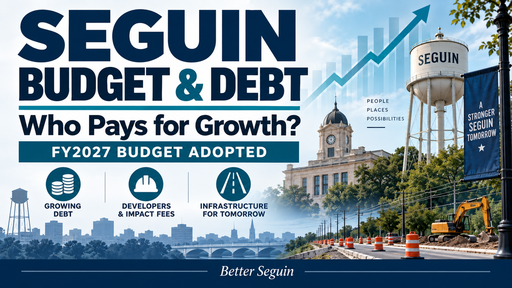 Seguin Adopts FY2027 Budget as Debt Grows — Is New Development Paying Enough of the Cost?